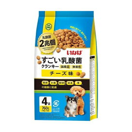 いなば すごい乳酸菌 クランキー チーズ味 190g*4袋入 ドッグフード(ドライフード・総合栄養食)