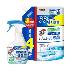 カビキラー アルコール除菌 スプレー キッチン用 本体+詰め替え 超特大サイズ 1セット 【カビキラー】 除菌