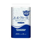 【最短当日配送】エルヴェールトイレットティシューシングル芯なし200m6ロール