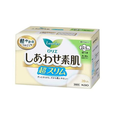 ロリエ しあわせ素肌 超スリム 多い昼用 羽つき 20コ入 【ロリエ】 生理用ナプキン