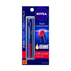 ニベア リッチケア＆カラーリップ シアーレッド 2g 【ニベア】 カラーリップクリーム