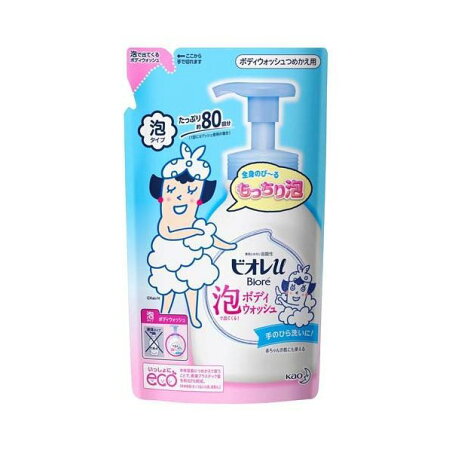 ビオレu 泡で出てくる！ボディウォッシュ つめかえ用 480ml 【ビオレU(ビオレユー)】 ボディソープ(ボディシャンプー) / レギュラー / ローズ / うるおいしっとり
