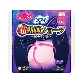 ソフィ 超熟睡 ショーツ 特に多い夜用 M L 5枚入 【ソフィ超熟睡ガードショーツ】 生理用ナプキン