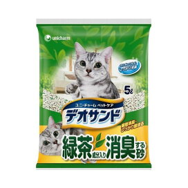 デオサンド 緑茶成分入り消臭する砂 5L 【デオサンド】 猫用トイレ用品(トイレタリー)