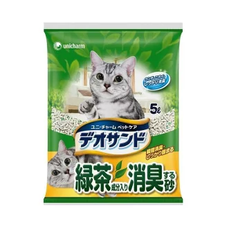デオサンド 緑茶成分入り消臭する砂 5L 【デオサンド】 猫用トイレ用品(トイレタリー)