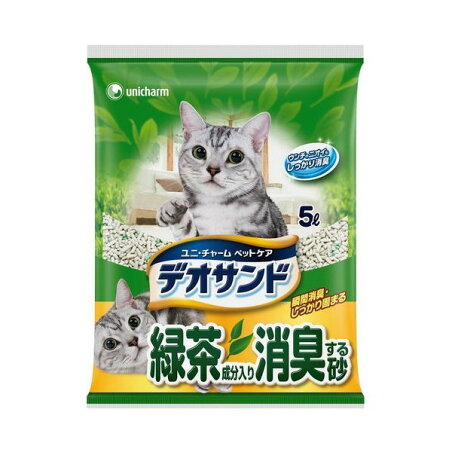 デオサンド 緑茶成分入り消臭する砂 5L 【デオサンド】 猫用トイレ用品(トイレタリー)