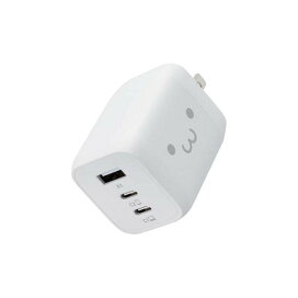 エレコム 急速 65W AC充電器 TYPE-C コンパクト iPhone17 3ポート ホワイトフェイス 1台 充電器・バッテリー