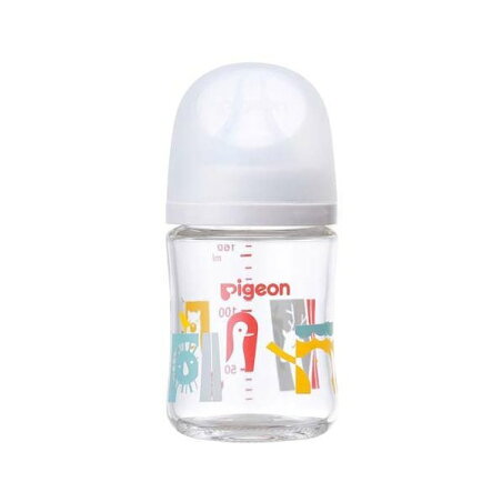ピジョン 母乳実感 哺乳びん 耐熱ガラス Zoo 160ml 1個 【母乳実感】 授乳用品