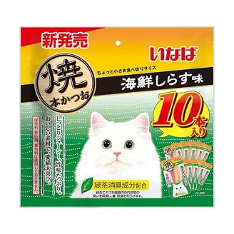 いなば 焼本かつお 海鮮しらす味 10本入 猫用おやつ