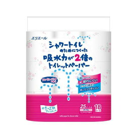 エリエール シャワートイレのためにつくった吸水力2倍のトイレットペーパー 花柄 18ロール 【エリエール】 トイレットペーパー