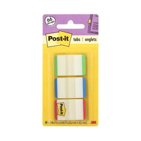 ポスト・イット ジョーブ 超丈夫なインデックス 686L-GBR 22枚*3パッド 【ポストイット(Post-it)】 ノート・OA用紙