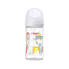 ピジョン 母乳実感 哺乳びん 耐熱ガラス Zoo 240ml 1個 【母乳実感】 授乳用品