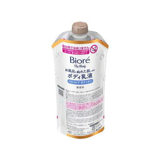 ビオレ ザ ボディ お風呂でぬれた肌に使うボディ乳液 無香料 つりさげパック 285ml ボ...