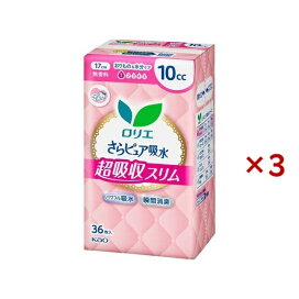ロリエ さらピュア吸水 超吸収スリム 10cc 36枚入×3セット 【ロリエ】 尿もれ用シート・パッド
