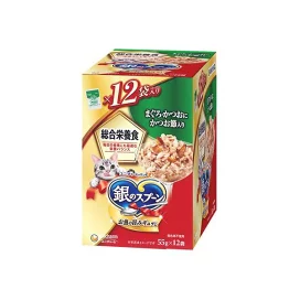 銀のスプーン パウチ 総合栄養食 まぐろ・かつおにかつお節入り 55g*12袋入 【銀のスプーン】 キャットフード(猫缶・パウチ・一般食)