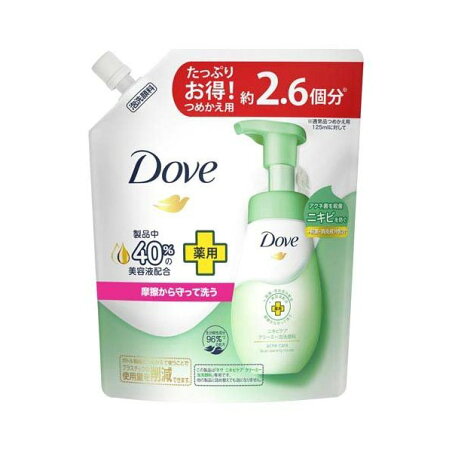 Dove(ダヴ) ニキビケア クリーミー泡洗顔フォーム アクネケア 詰め替え用 320ml 【ダヴ(Dove) 泡洗顔】 洗顔