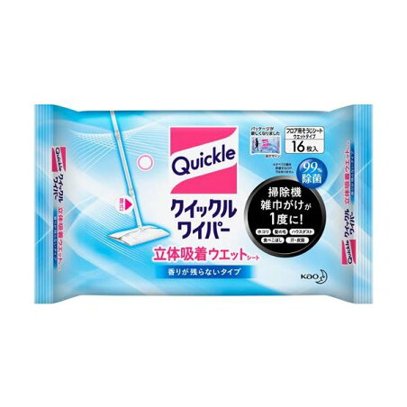 クイックルワイパー 立体吸着 ウエットシート 16枚入 【クイックルワイパー】 住居用 掃除用品