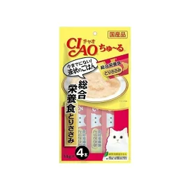 チャオ ちゅ〜る 総合栄養食 とりささみ 14g*4本入 【ちゅ〜る】 キャットフード(猫缶・パウチ・一般食)