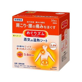 めぐりズム 蒸気の温熱シート 肌に直接貼るタイプ 16枚入 【めぐりズム】 温熱パッド 肩・首用