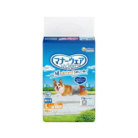 マナーウェア 男の子用 L トラッドテイスト 犬用 おむつ ユニチャーム 40枚入 【マナーウエア】 老犬介護用 おむつ・トイレ用品