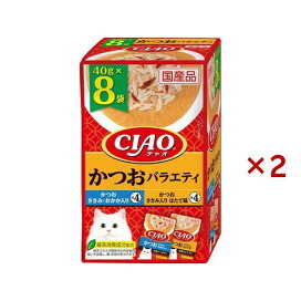 CIAO パウチ かつおバラエティ  40g×8袋入×2セット 【チャオシリーズ(CIAO)】 キャットフード(猫缶・パウチ・一般食)