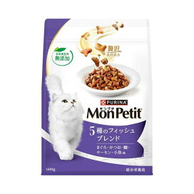モンプチ バッグ ドライ 5種のフィッシュブレンド 600g 【モンプチ】 キャットフード(ドライフード・総合栄養食)