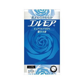 エルモア トイレットロール 花の香り シングル 55m 12ロール 【エルモア】 トイレットペーパー