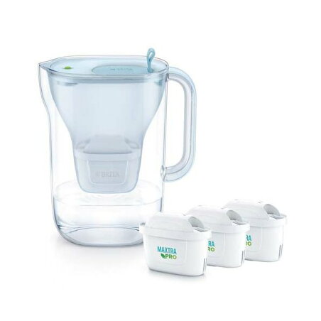 ブリタ ポット型 スタイルエコ パウダーブルー マクストラプロ カートリッジ 3個付き 1セット 【ブリタ(BRITA)】 浄水器