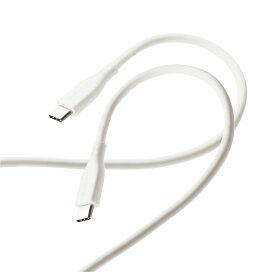 エレコム Type-C to Type-C ケーブル (USB PD対応) 最大60W出力 シリコン素材 "柔らかく、なめらかな手触り" 1m 【iPhone15 対応検証済】 ホワイト MPA-CCSS10WH