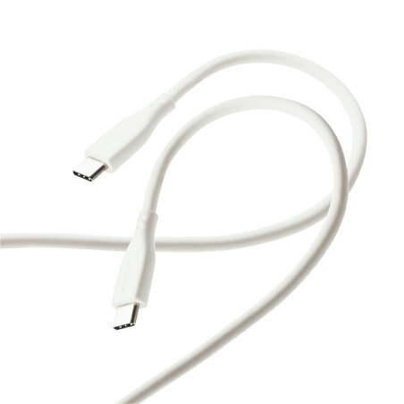 エレコム Type-C to Type-C ケーブル (USB PD対応) 最大60W出力 シリコン素材 "柔らかく、なめらかな手触り" 1m 【iPhone15 対応検証済】 ホワイト MPA-CCSS10WH