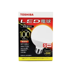 東芝 LED電球 LDG11L-G/100V1 100W型 E26 G形 電球色 広配光タイプ 【5年保証】