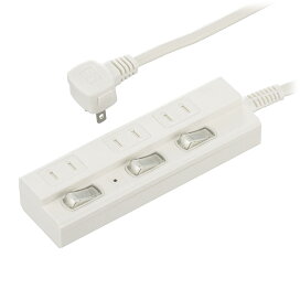 オーム電機 3口2m節電タップ雷ガード付22 HS-TPK32W-22