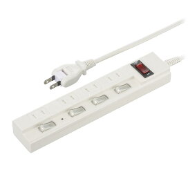 オーム電機 4口5m節電タップ多機能22 HS-TPKV45W-22