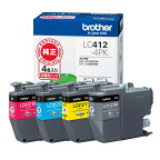 ブラザーbrother【ブラザー純正】インクカートリッジ4色パックLC412-4PK