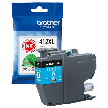 【ブラザー純正】LC412XLC インクカートリッジ シアン 大容量タイプブラザー brother
