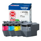 ブラザーbrother【ブラザー純正】インクカートリッジ4色パック(大容量)LC412XL-4PK