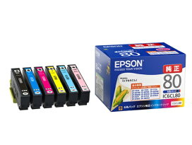 EPSON エプソンカラリオプリンター用 インクカートリッジ（6色パック）IC6CL80