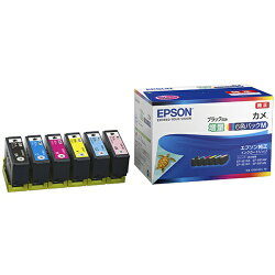 EPSON エプソンカラリオプリンター用 インクカートリッジ/カメ(6色パックM/ブラック...