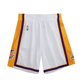 ミッチェル＆ネス NBA ロサンゼルス・レイカーズ 2009-10 スウィングマン メッシュ ショートパンツ （ハーフパンツ） ホワイト / Los Angeles Lakers 2009-10 Swingman Shorts White /