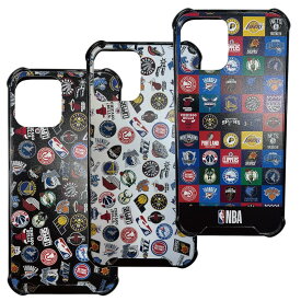 NBA ALL OVER ロゴ iPhone 13, 13Pro, 12/12Pro,12miniハードカバーケース （カラー、ホワイト、ブラック）アイフォンケース スマホケース バスケットボール ファングッズ