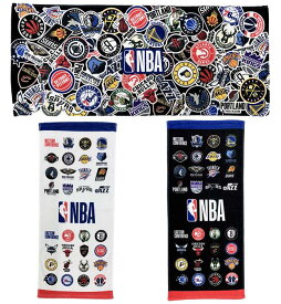【25-26シーズン新ロゴデザイン】NBA フェイスタオル ALLOVER/ ALL（WHT）/ALL（BLK）