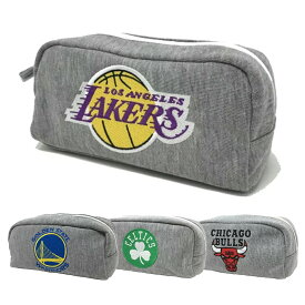 NBA 角型ポーチ グレー ロサンゼルス レイカーズ Los Angeles Lakers ステート ウォリアーズ Golden State Warriors ボストン セルティックス Boston Celtics シカゴ ブルズ Chicago Bulls