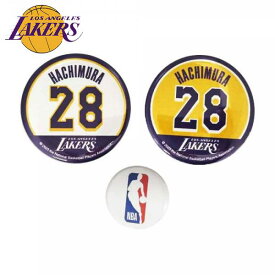 NBA 缶バッジ（3個セット） ロサンゼルス レイカーズ Los Angeles Lakers 八村 塁 Rui Hachimura