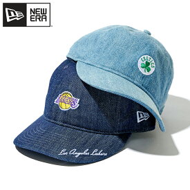 【楽天限定】New Era ニューエラ 別注 Team Mini Logo 9Thirty WASHED／INDIGO DENIM ロサンゼルス レイカーズ Los Angeles Lakers ボストン セルティックス Boston Celtics メンズ ユニセックス 帽子 キャップ