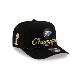 New Era ニューエラ 2025 NBA Champions Locker Room 9FIFTY A-Frame Snapback オクラホマシティ サンダー Okalohoma City Thunder 9Fifty A-Frame メンズ ユニセックス 帽子 キャップ