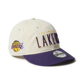 New Era ニューエラ 9THIRTY レザーストラップ League Buckle ロサンゼルス・レイカーズ クローム パープルバイザー 9Thirty Los Angeles Lakers メンズ ユニセックス 帽子 キャップ 25AW
