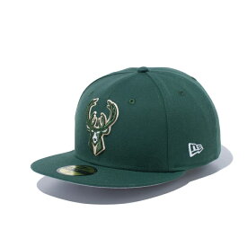 ニューエラ キャップ New Era NBA ミルウォーキー バックス グリーン× チームカラー 59FIFTY /帽子 メンズ バスケットボール