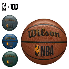 NBA公式 Wilson フォージ プラス バスケットボール 7号 ブラウン ダークグリーン ネイビー ダークグレー /人工皮革（合成皮革）ウィルソン