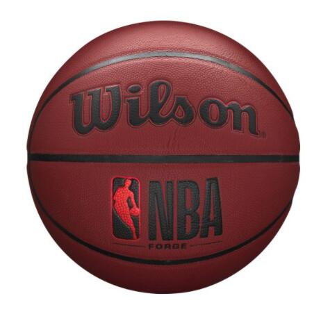 屋内バスケにおおすすめ NBA公式 Wilson フォージ バスケットボール 7号 早割クーポン！ 人工皮革 最新コレックション クリムゾンレッド ウィルソン 合成皮革