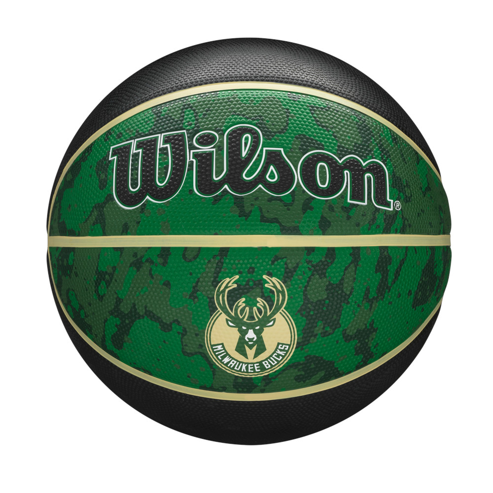 NBA公式 Wilson チームタイダイ バスケットボール ミルウォーキー・バックス 7号   ラバー 屋外向けウィルソン Milwaukee Bucks